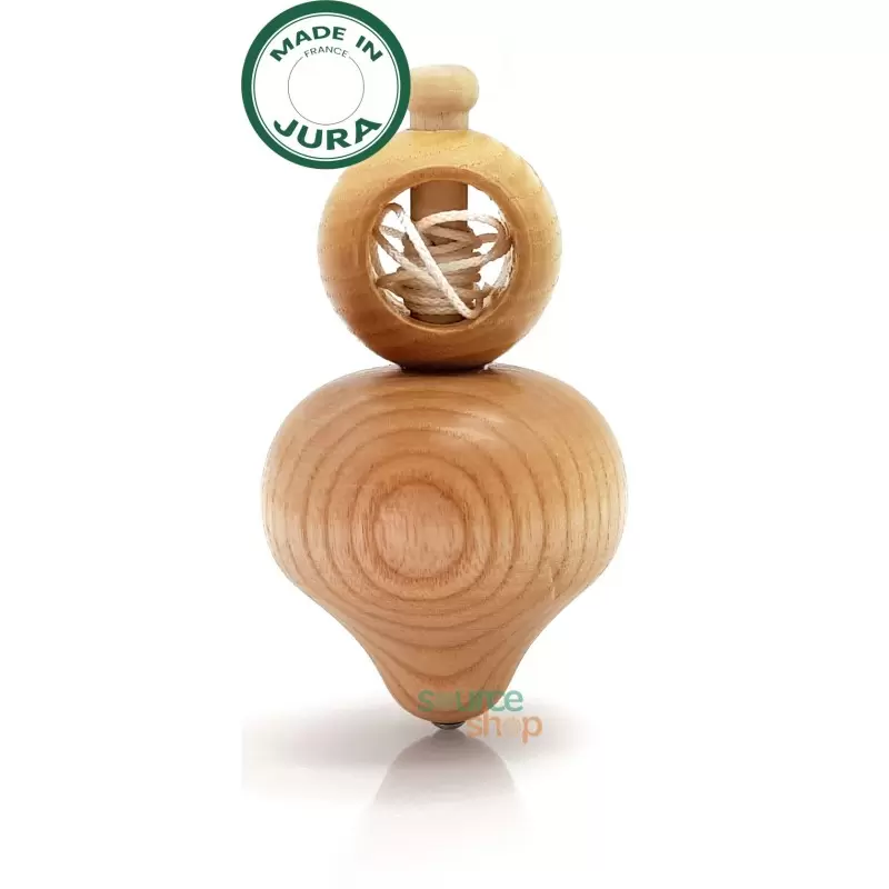 Toupie à ficelle en bois de Hêtre du Jura - Artisanale & Locale