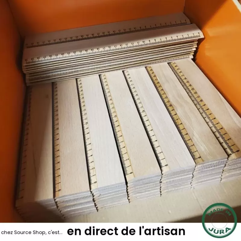 Règle en Hêtre du Jura - 30cm - Artisanal & Local