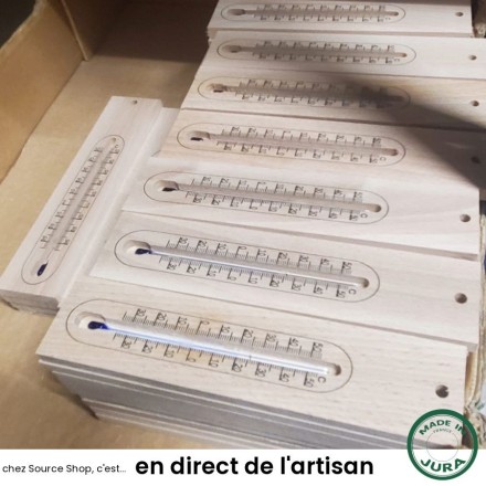 Thermomètre en bois de Hêtre du Jura - Artisanal & Local