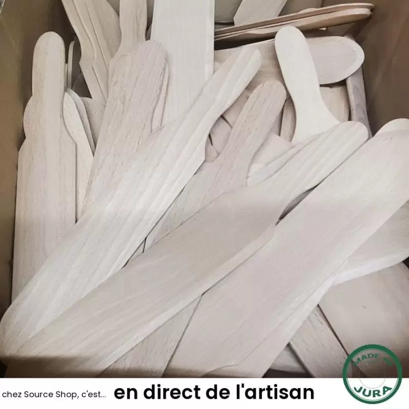 Spatule à crêpes de Hêtre du Jura - Artisanale & Locale