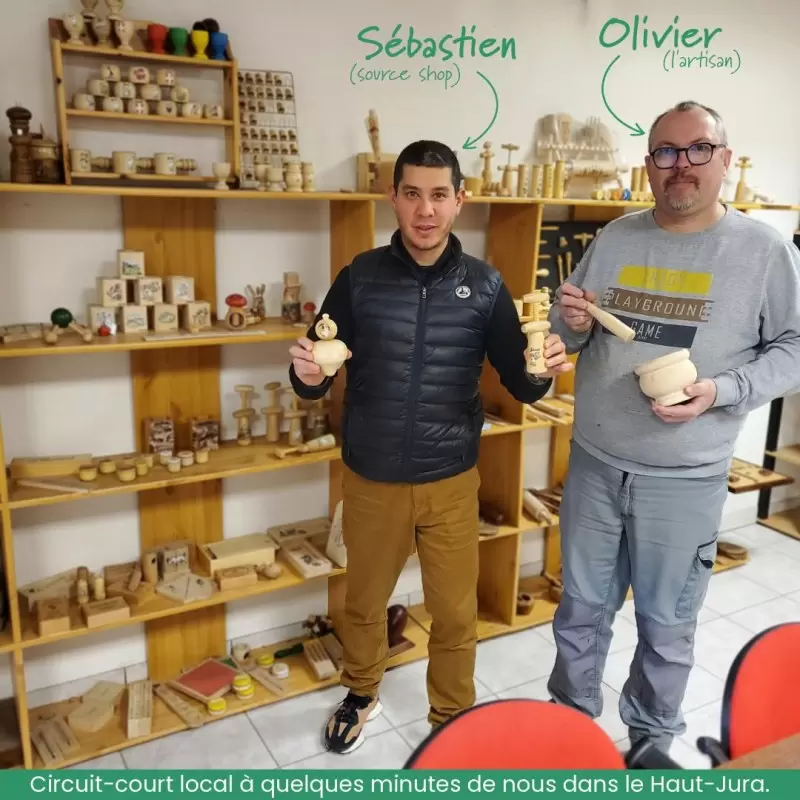 Moussoir à chocolat en bois de Hêtre - Artisanal & Local