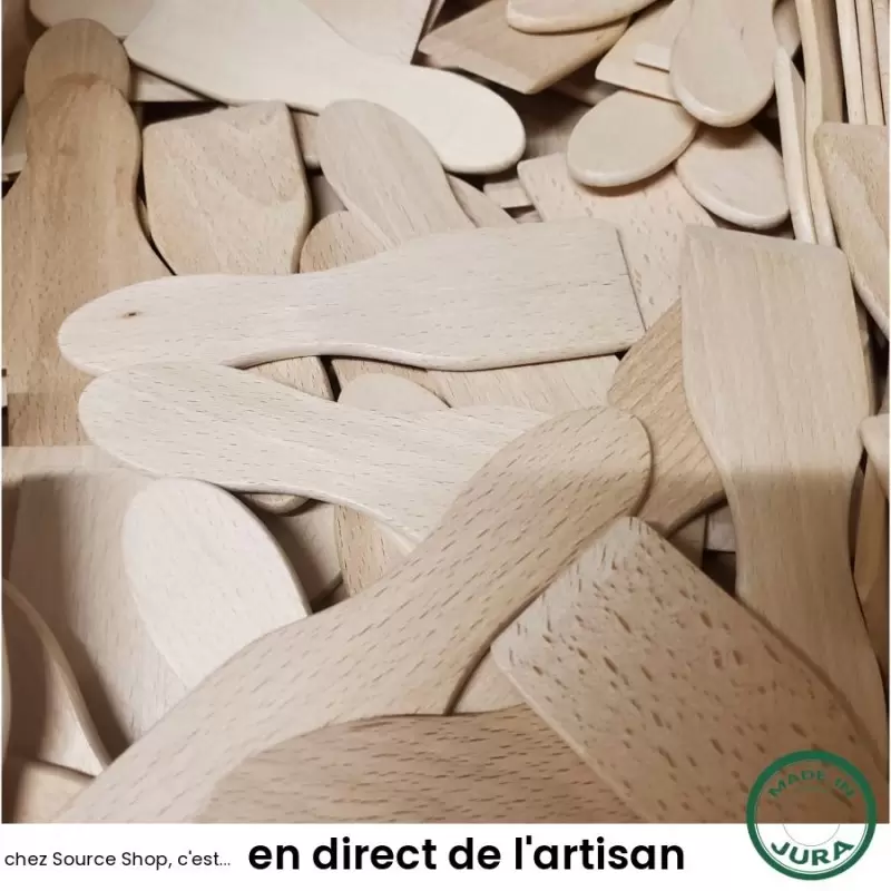 Spatule à raclette en bois de Hêtre - Artisanale & Locale