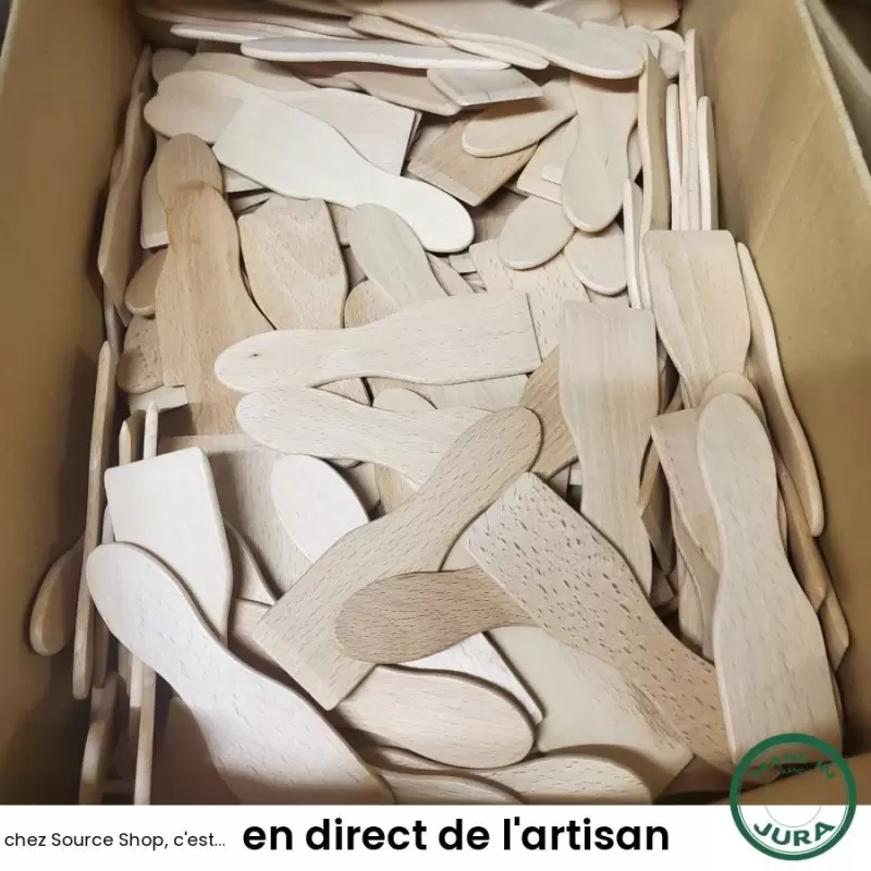Spatule à raclette en bois de Hêtre - Artisanale & Locale