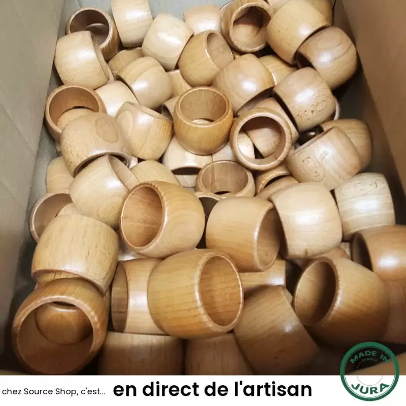 Rond de serviette en bois de Hêtre du Jura - Artisanal & Local