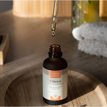 Huile de noyaux d'abricot BIO - 50ml - Comptoir des Huiles