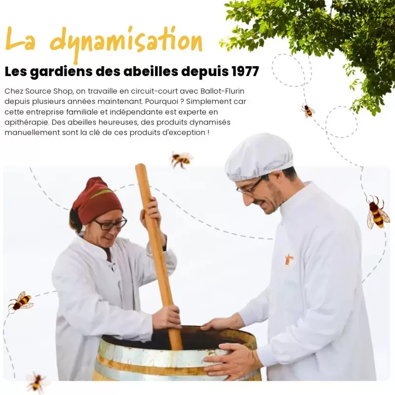 Baume mains de Secours bio au miel & propolis - 75ml | Ballot-Flurin