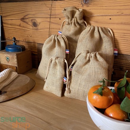 Sac à vrac en jute réutilisable - Artisanal & Français