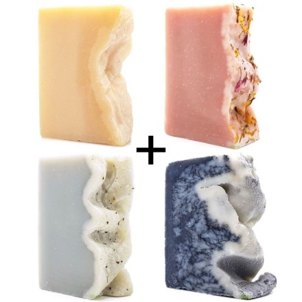 Pack 4 savons au lait de chèvre - Savonnerie Artisanale du Jura
