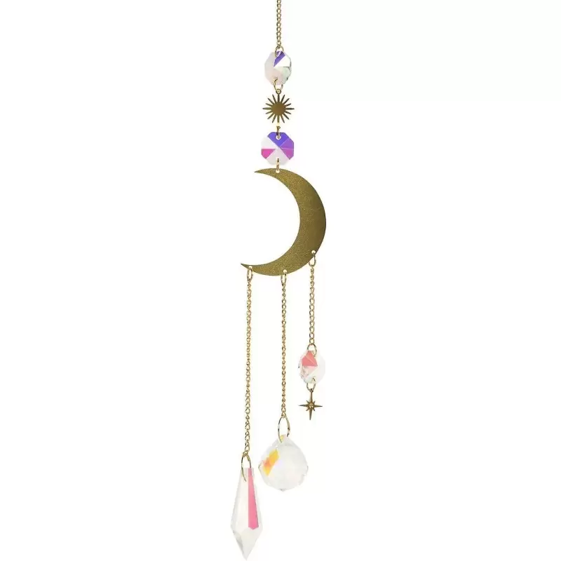 Attrape-soleil Lune avec cristaux - Mobile