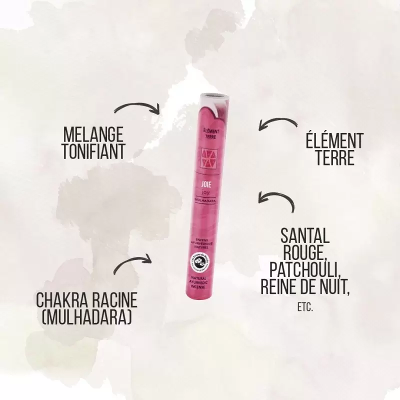 Encens ayurvédique - Joie - Elément terre - Les Encens du Monde