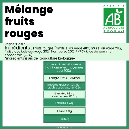 Mélange de fruits rouges BIO en vrac