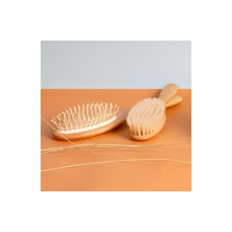 Brosse à cheveux bébé - Poils de chèvre - 13cm - Anaé