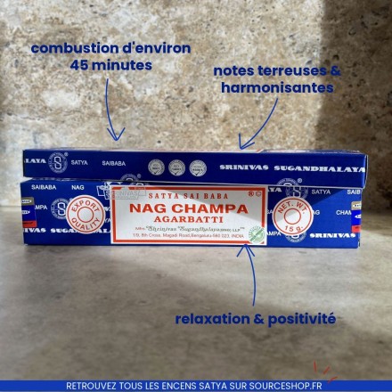 Encens Nag Champa Agarbatti - Satya