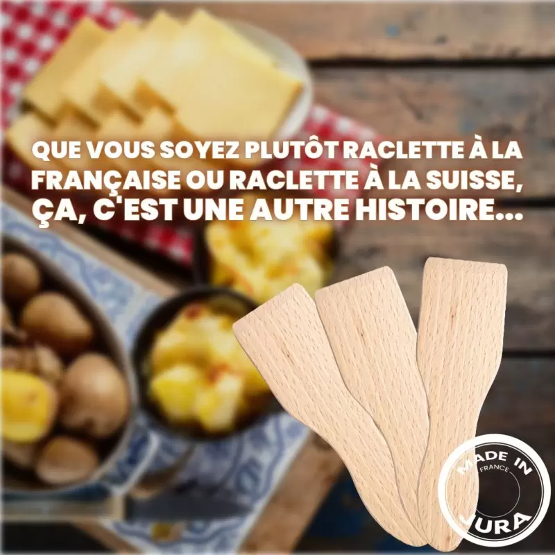 Spatule à raclette en bois de Hêtre - Artisanale & Locale