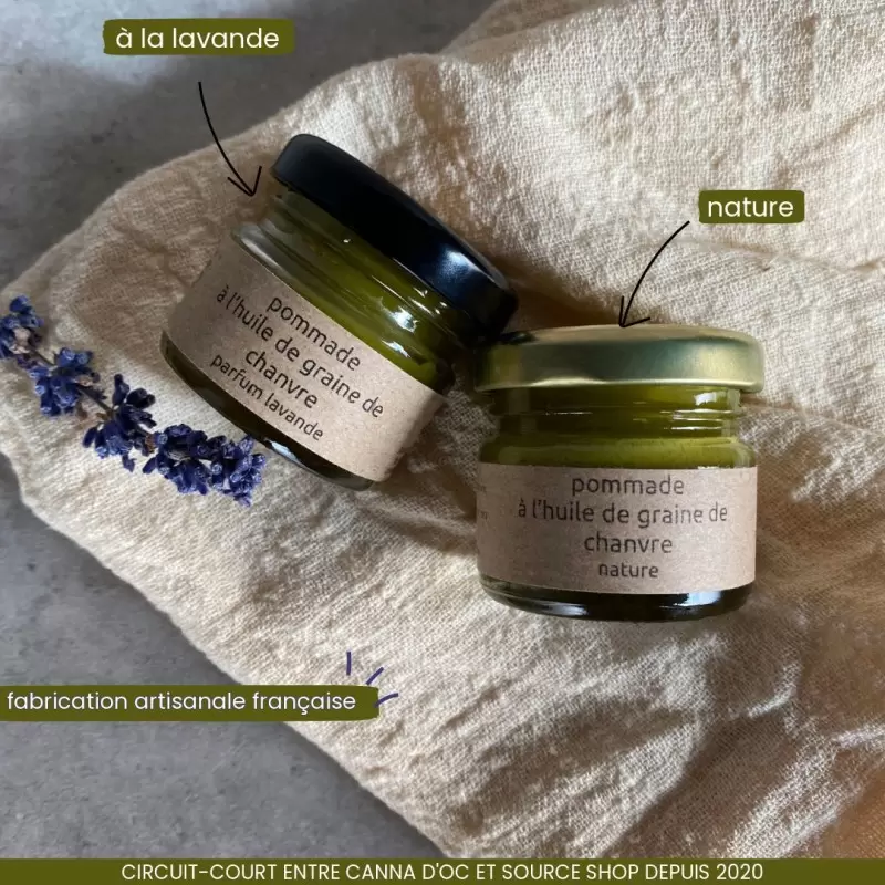 Pommade pure chanvre BIO artisanale - 20g - Canna d'Oc