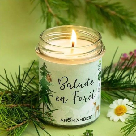 Bougie Balade en Forêt bio - vegan & naturelle - Aromandise