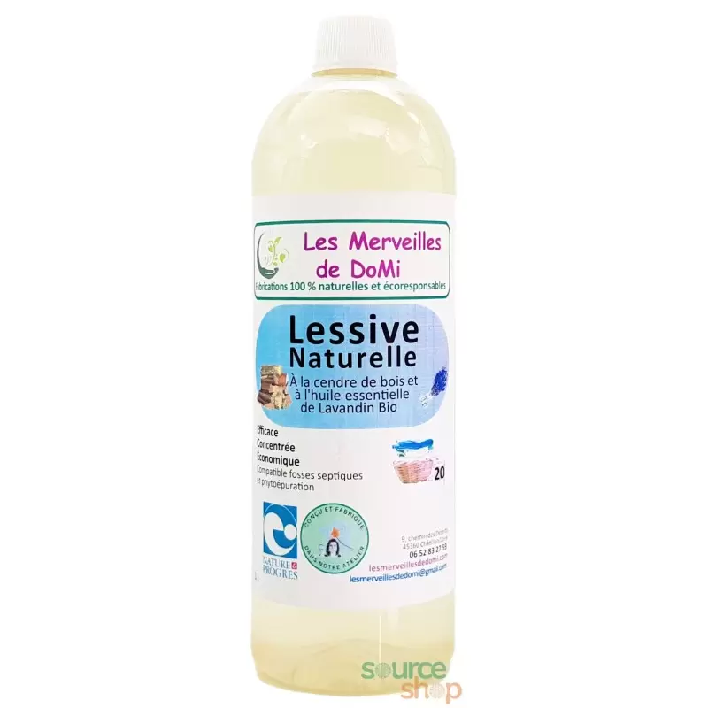 Lessive artisanale à la Cendre & lavandin BIO - 1L - Zéro déchet