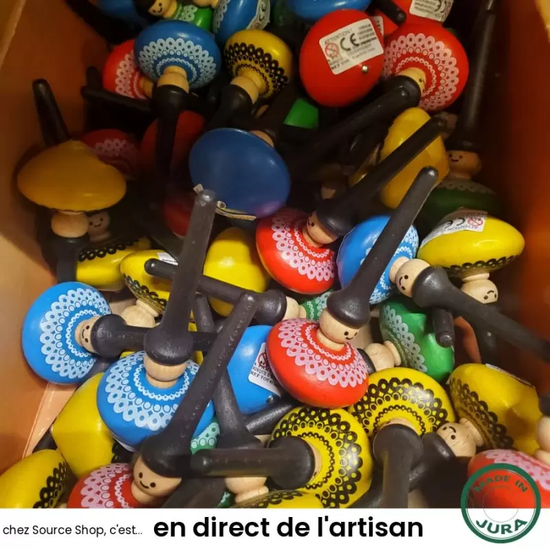 Toupie Premier Age en bois du Jura