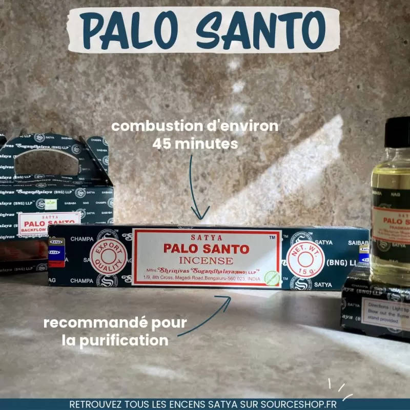 Encens Palo Santo - bois sacré - Satya