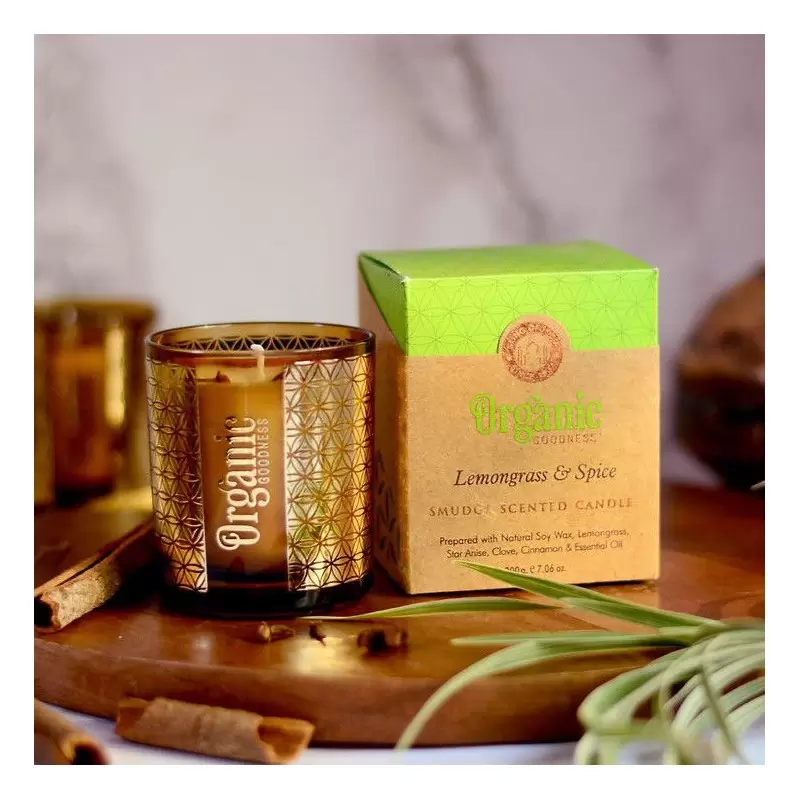 Bougie ayurvédique Citronnelle & Épices - végétale - Organic Goodness