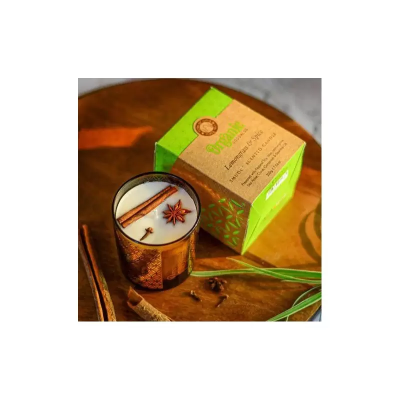 Bougie ayurvédique Citronnelle & Épices - végétale - Organic Goodness