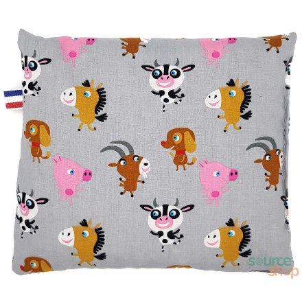 Coussin bouillotte noyaux de cerises BIO - Artisanal & Français