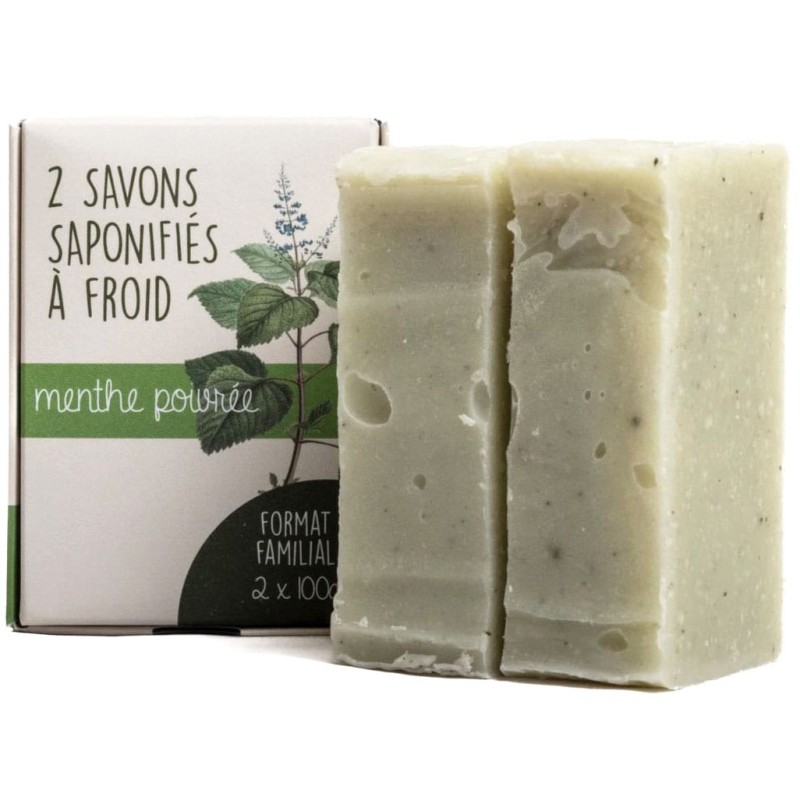 Savon BIO à la Menthe Poivrée - 200g - Maison Sidonie Champagne