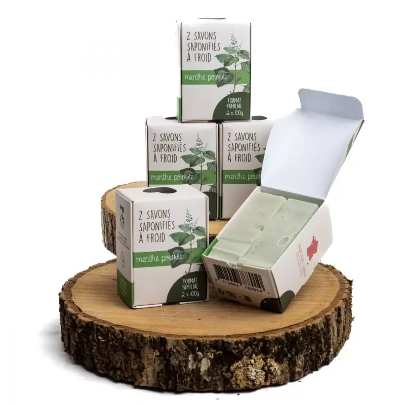 Savon BIO à la Menthe Poivrée - 200g - Maison Sidonie Champagne