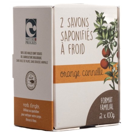 Savon BIO Orange & Cannelle - 200g - Maison Sidonie Champagne