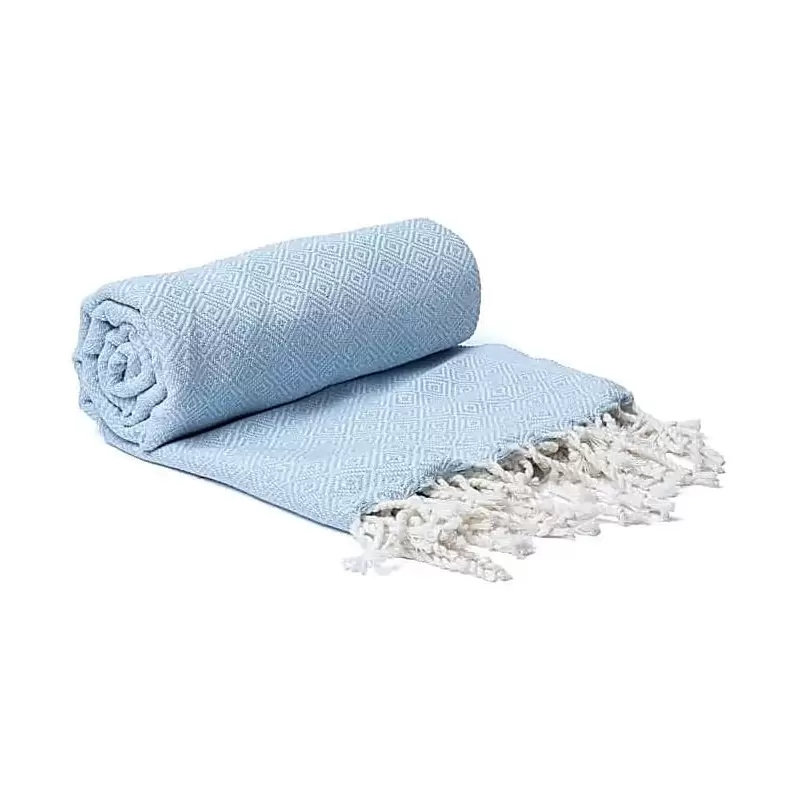 Serviette 100% coton bleu - 190 x 90cm