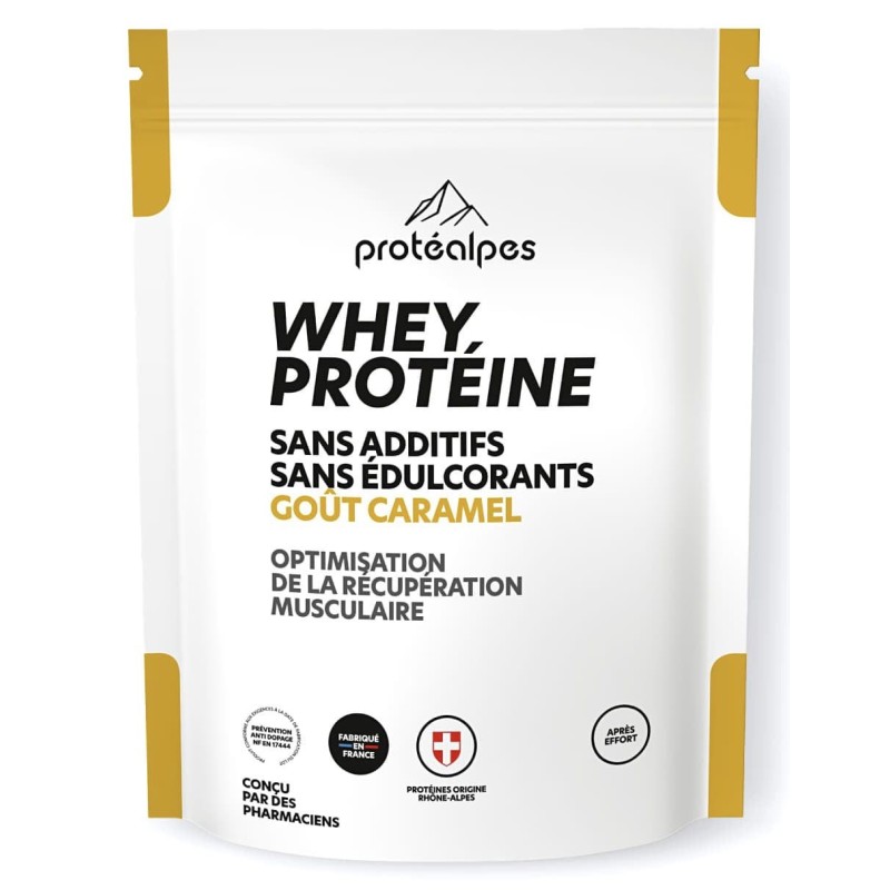 Whey Protéine Caramel - 750g - Protéalpes