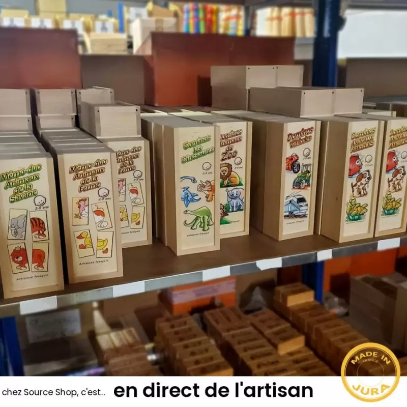 Domino "Animaux Familiers" en Tilleul & Hêtre du Jura