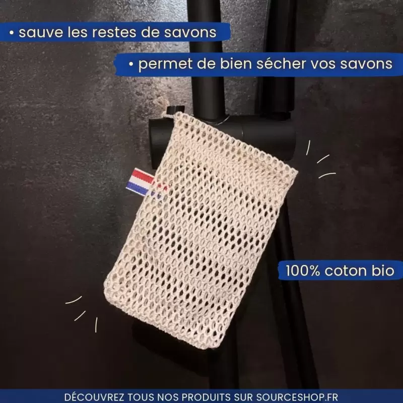 Filet à savon en coton BIO - Français & Artisanal