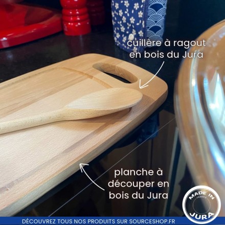 Planche à découper en bois de Hêtre du Jura - Artisanal et local
