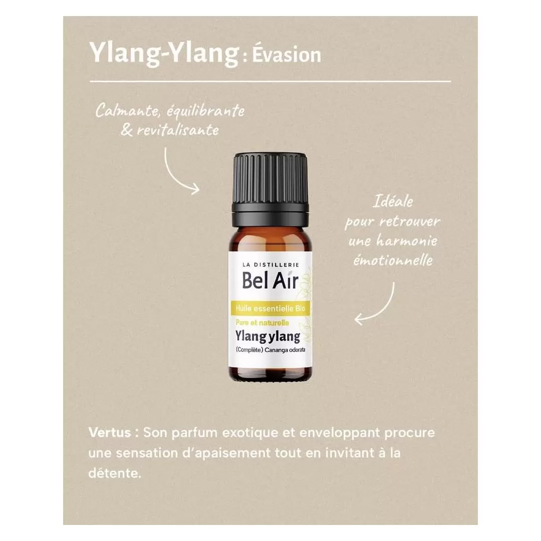 Huile essentielle d'Ylang Ylang BIO - 10ml - Distillerie Bel Air