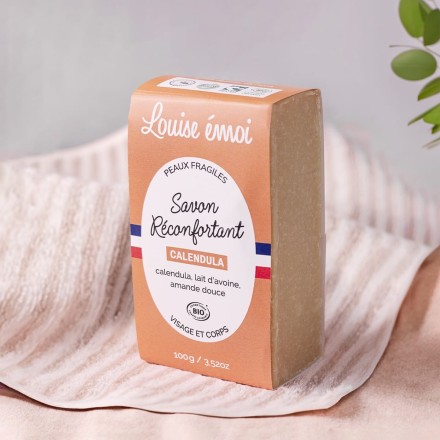 Savon solide Calendula et Lait d'avoine Bio - 100g - Louise émoi