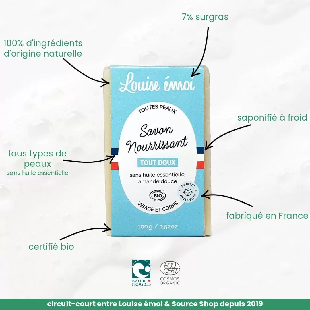 Savon doux bébé bio sans huiles essentielles – Tout Doux | Louise émoi