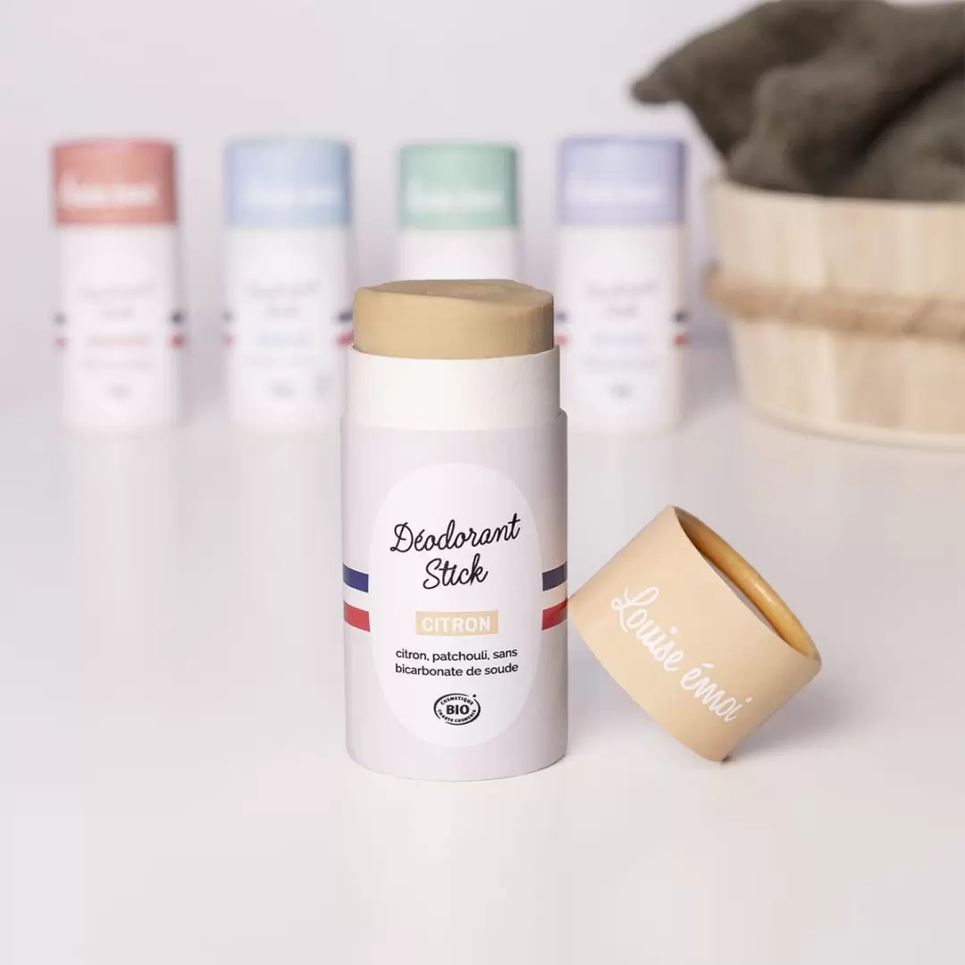 Déodorant solide BIO sans bicarbonate - Citron - Louise émoi