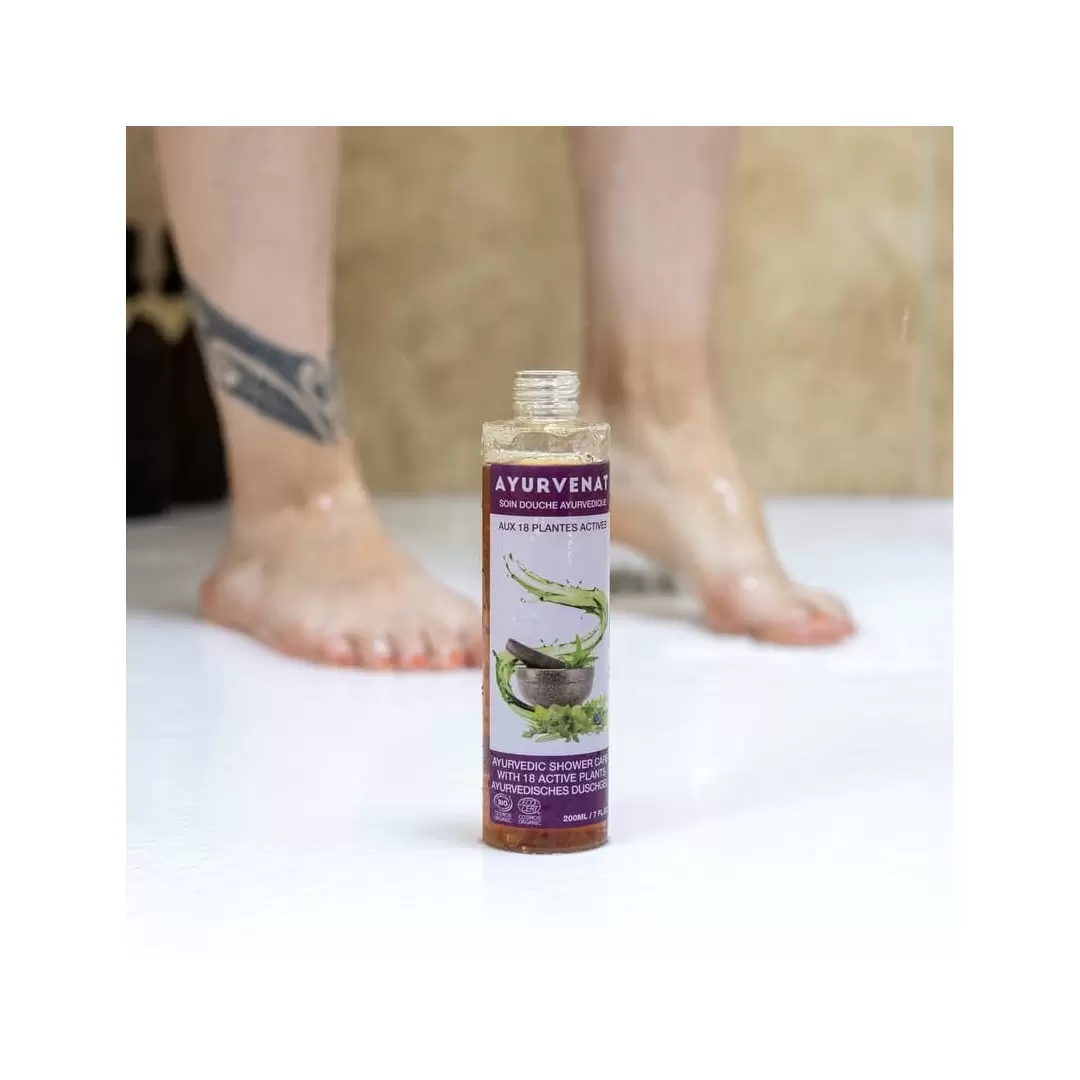 Gel douche ayurvédique BIO aux 18 plantes - 200ml - Ayurvenat