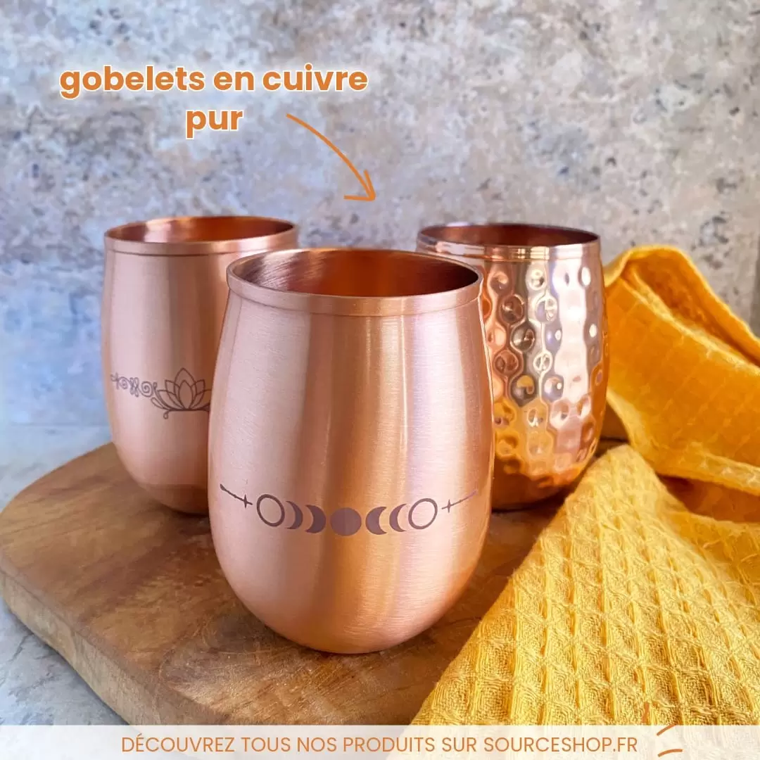 Gobelet en cuivre martelé - 350ml
