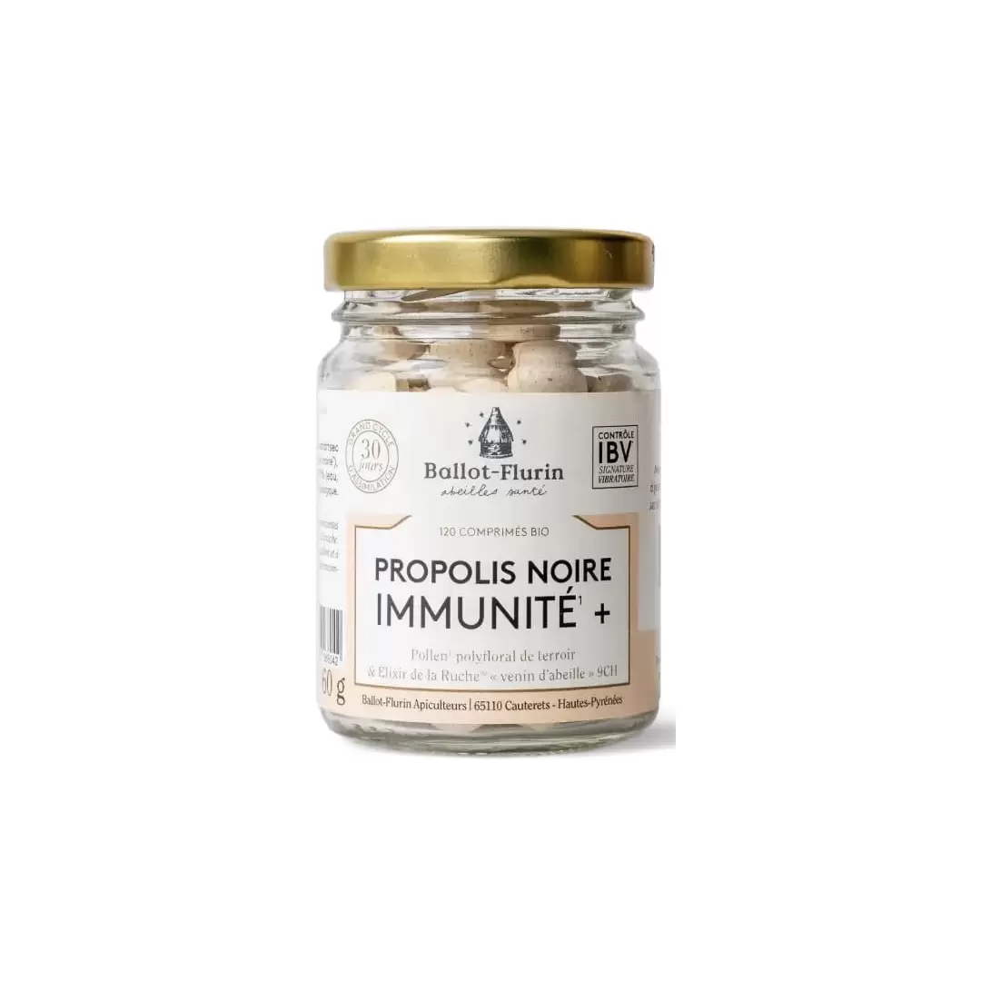 Comprimés Immunité Plus à la Propolis noire Bio – Ballot-Flurin