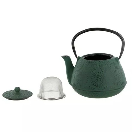 Théière Hanami en fonte vert émeraude 1.2L – Aromandise