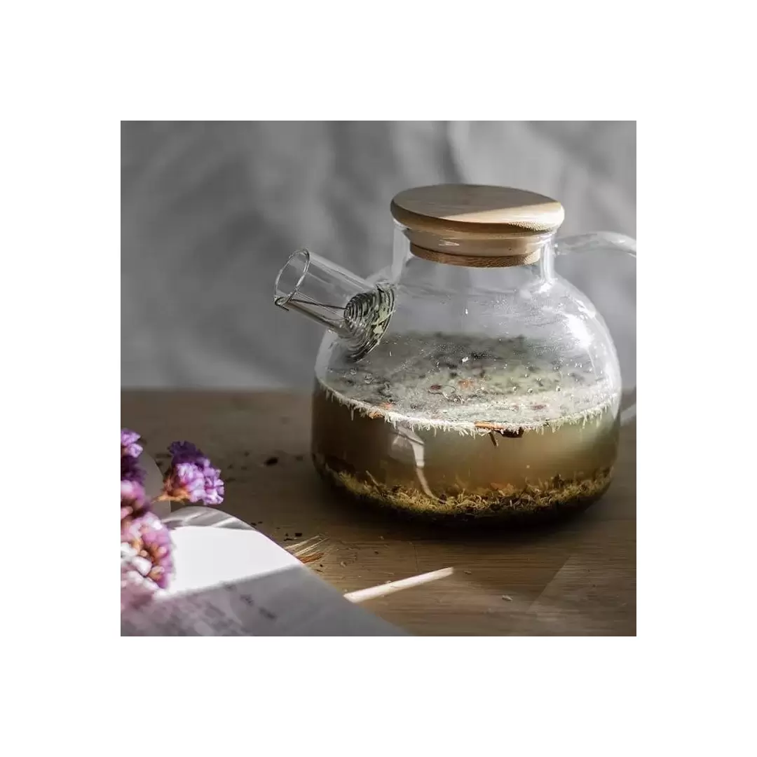 Théière Muse en verre & bambou 1 L – Aromandise