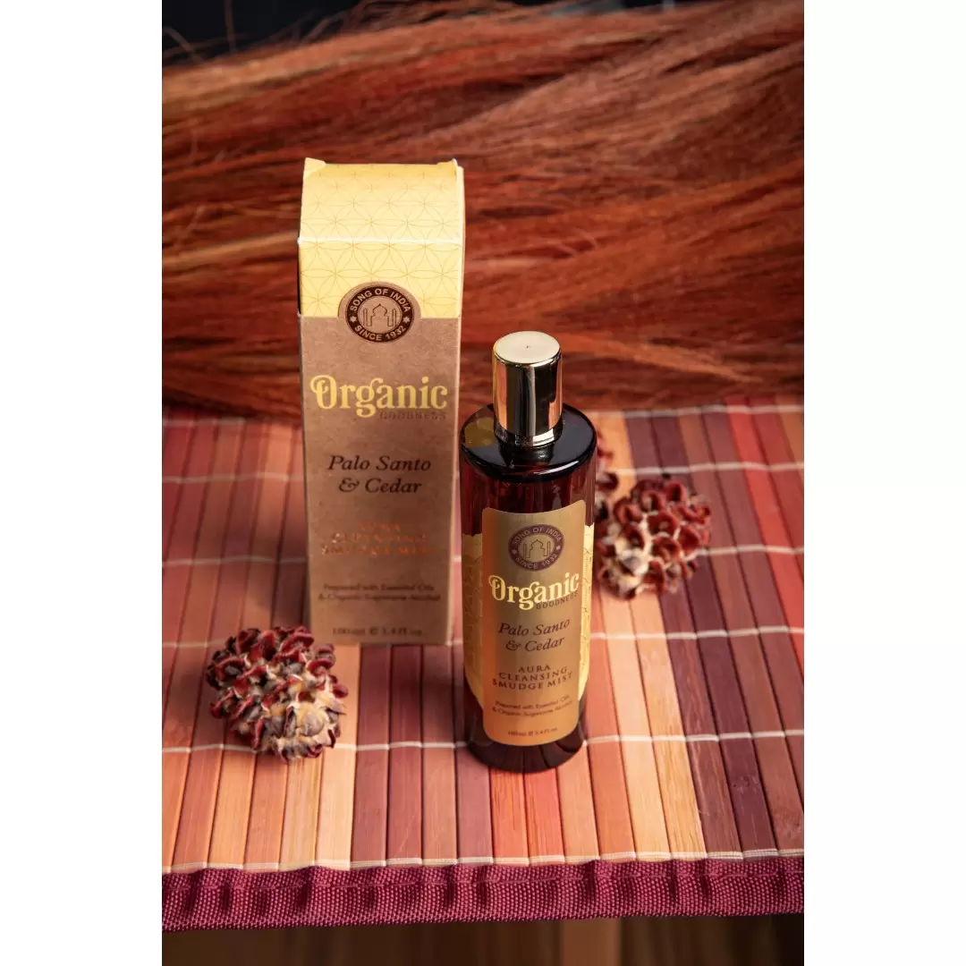 Parfum d’ambiance Palo Santo & Cèdre – Organic Goodness Song of India