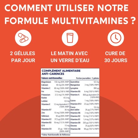 Gélules Formule Multivitamines – Laboratoires Enova
