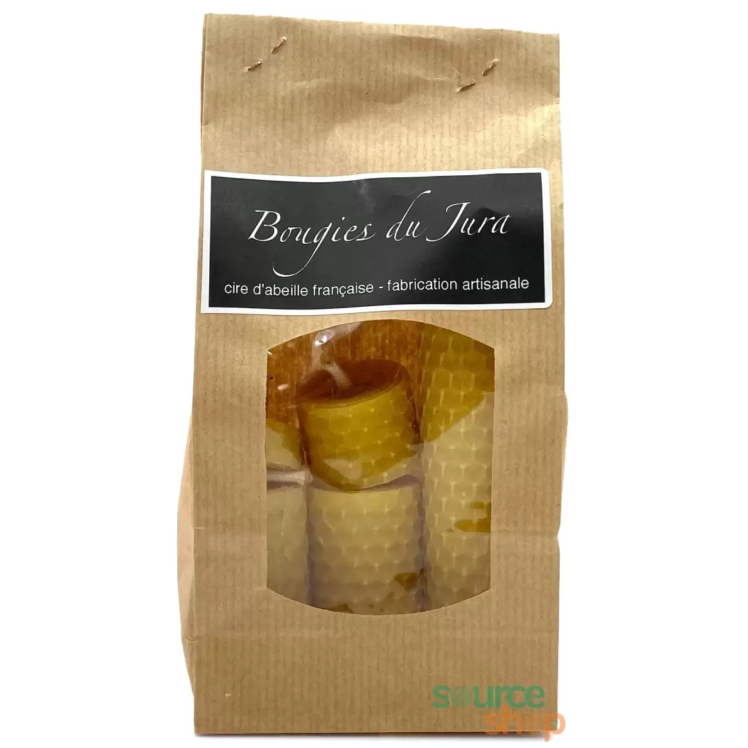 Coffret bougies en cire d’abeille | Cadeau artisanal Made in Jura