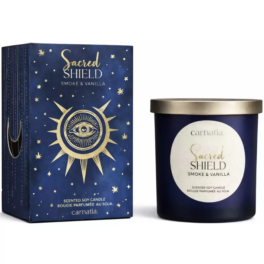 Bougie Bois Fumé & Vanille - Sacred Shield – Song of India