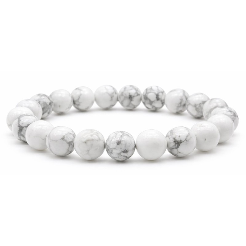 Bracelet Howlite blanche - Qualité A