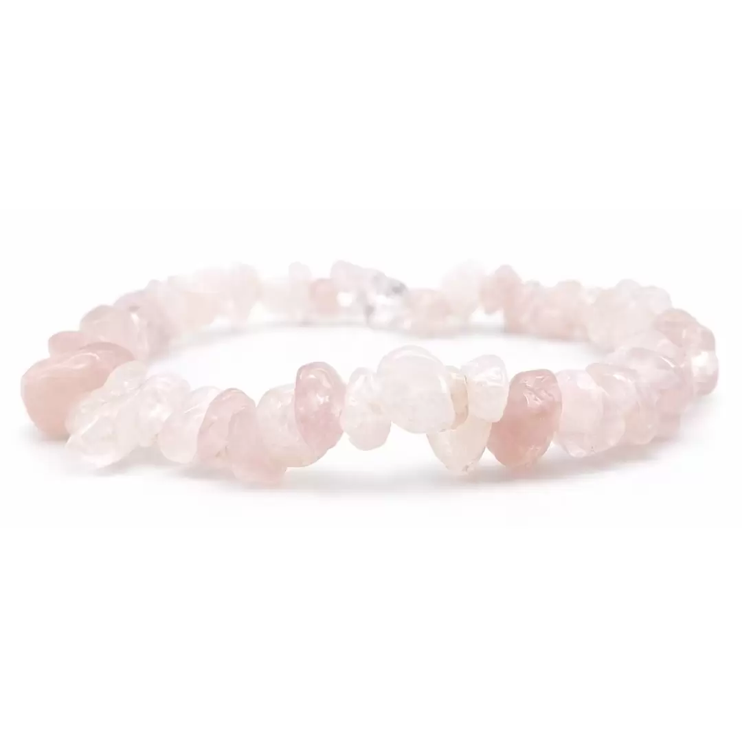 Bracelet baroque chips Quartz Rose - Qualité A
