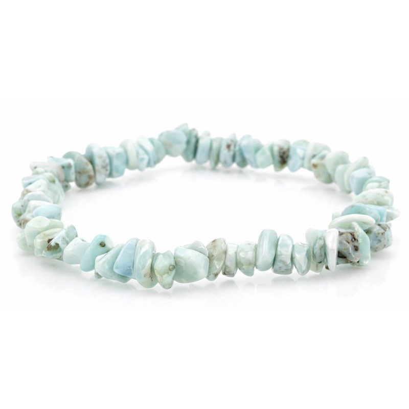 Bracelet chips Larimar - Baroque - Qualité A